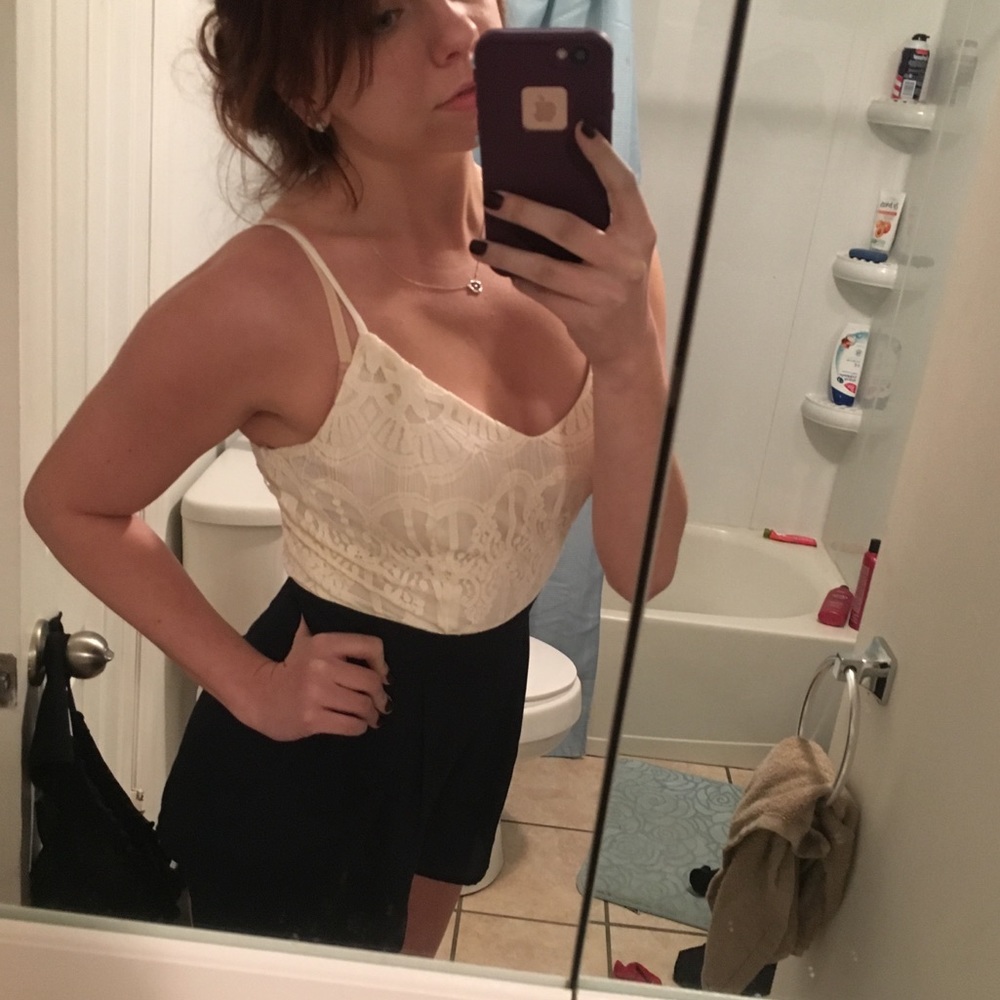 Dressy lace romper